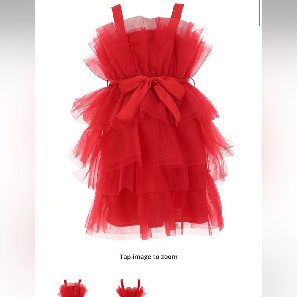 Allison Kelly Red Tulle Dress NEW